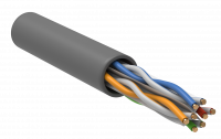 ITK Витая пара U/UTP кат.6 4х2х24AWG PATCH LSZH нг(А)-HF серый (305м)