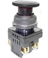 КЕ-141 У2 исп.2, черный, 1з+1р, гриб с фиксацией, IP54, 10А, 660В, выключатель кнопочный  (ЭТ)