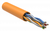ITK Витая пара U/UTP кат.6 4х2х23AWG solid LSZH нг(А)-HF оранжевый (305м)