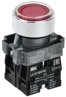 Кнопка управления LA167-BAF45 d=22мм 1з+1р красная IEK