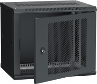 ITK Шкаф настенный LINEA W 9U 600х450мм дверь перфорированная RAL 9005
