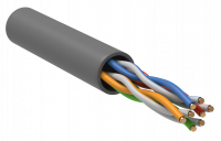 ITK Витая пара U/UTP кат.5E 4х2х24AWG PATCH LSZH нг(А)-HF 1м серый (100м/бухта)