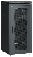ITK Шкаф сетевой напольный 19" LINEA N 24U 600х800мм перфорированная передняя дверь черный