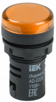 Лампа AD22DS(LED)матрица d=22мм желтый 36В AC/DC IEK