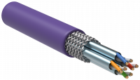 ITK Витая пара S/FTP кат.7 4х2х23AWG solid LSZH нг(А)-HF фиолетовый (305м)