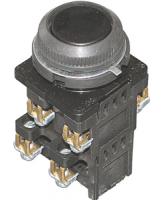 КЕ-182 У2 исп.3, черный, 2з+2р, цилиндр, IP54, 10А, 660В, выключатель кнопочный  (ЭТ)