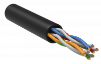ITK Витая пара U/UTP кат.5E 4х2х24AWG solid LDPE 1м черный (100м/бухта)
