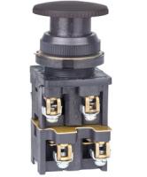 КЕ-022/9, черный, 3р, гриб без фиксации, IP40, 10А, 660В  (ЭТ)