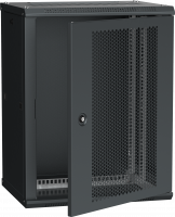 ITK Шкаф настенный LINEA W 18U 600х450мм дверь перфорированная RAL 9005