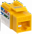 ITK Модуль Keystone Jack кат.6 UTP 110 IDC 90град жёлтый