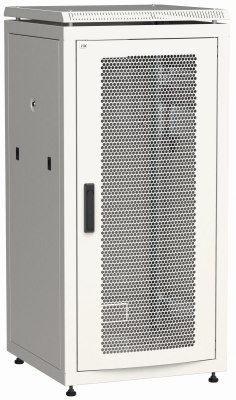 ITK Шкаф сетевой напольный 19" LINEA N 28U 600х600мм перфорированная передняя дверь серый