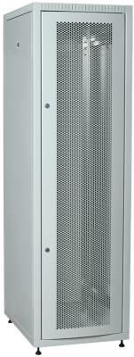 ITK Шкаф сетевой напольный LINEA E 42U 600х800мм перфорированная передняя дверь задняя металлическая серый