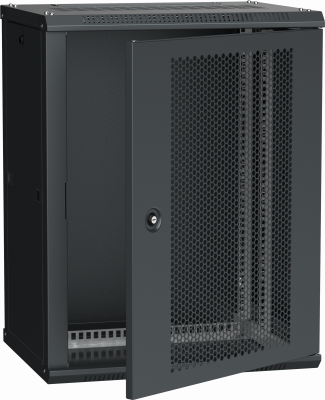 ITK Шкаф настенный LINEA W 15U 600х450мм дверь перфорированная RAL 9005