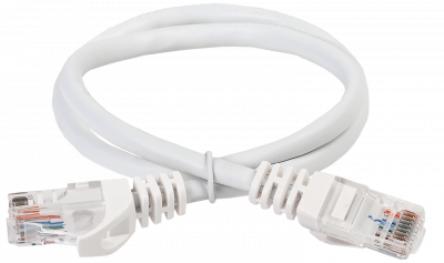 ITK Коммутационный шнур (патч-корд) кат.6 UTP PVC 1м белый
