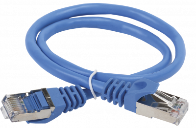 ITK Коммутационный шнур (патч-корд) кат.6 FTP PVC 0,5м синий