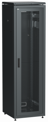 ITK Шкаф сетевой напольный 19" LINEA N 38U 600х600мм перфорированная передняя дверь черный