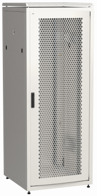 ITK Шкаф сетевой напольный 19" LINEA N 42U 800х800мм перфорированная передняя дверь, задняя металлическая серый