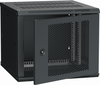 ITK Шкаф настенный LINEA W 9U 600х600мм дверь перфорированная RAL 9005