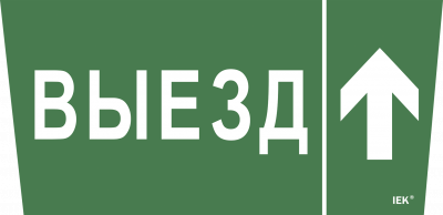 Самоклеящаяся этикетка 240х90мм "Выезд/стрелка вверх" для ССА 5043 IEK
