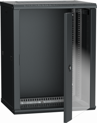ITK Шкаф настенный LINEA W 18U 600х450мм дверь стекло RAL 9005