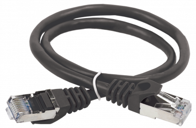 ITK Коммутационный шнур (патч-корд) кат.6 FTP PVC 1м черный