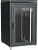 ITK Шкаф сетевой напольный 19" LINEA N 24U 800х800мм стеклянная передняя дверь, задняя металлическая черный