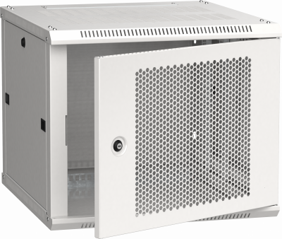 ITK Шкаф настенный LINEA W 9U 600х600мм дверь перфорированная RAL 7035